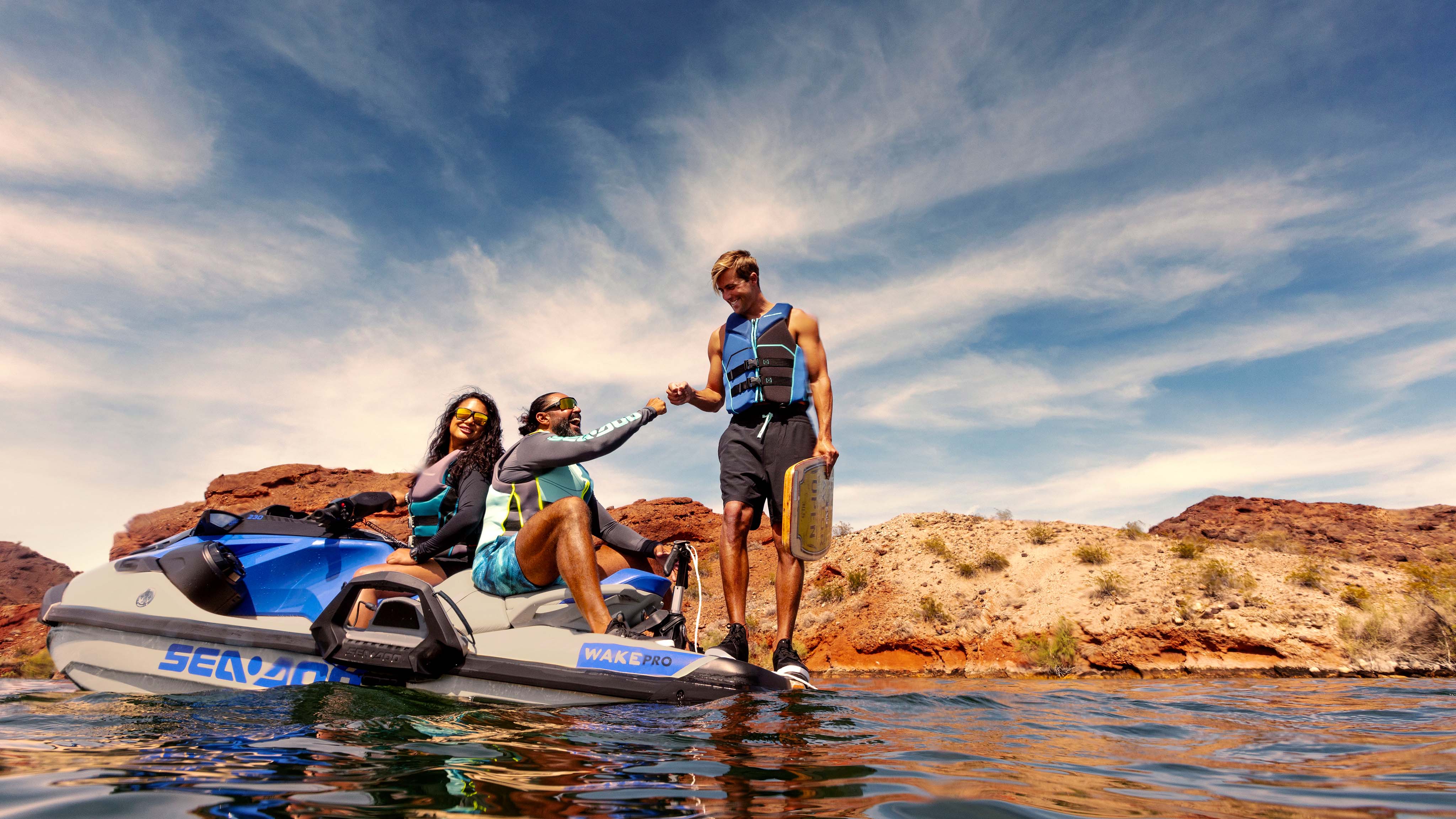 Man fishing with his Sea-Doo FISHPRO SPORT