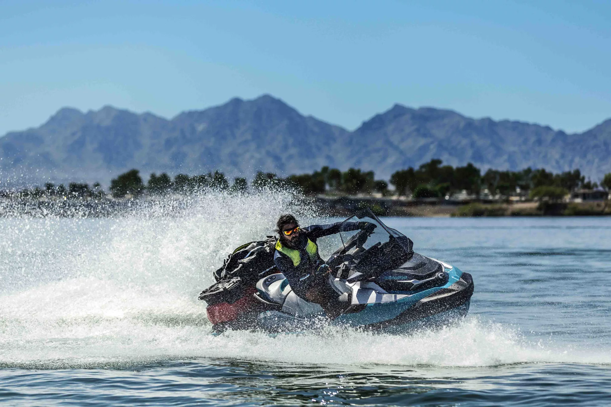 A man on the water with his 2026 Sea-Doo GTX personal watercraft