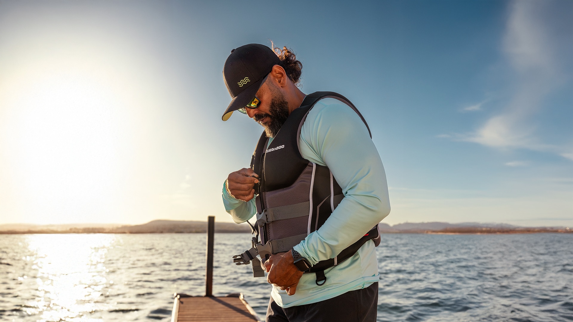 Sea-Doo promotion banner showing 30% off all life jackets.
